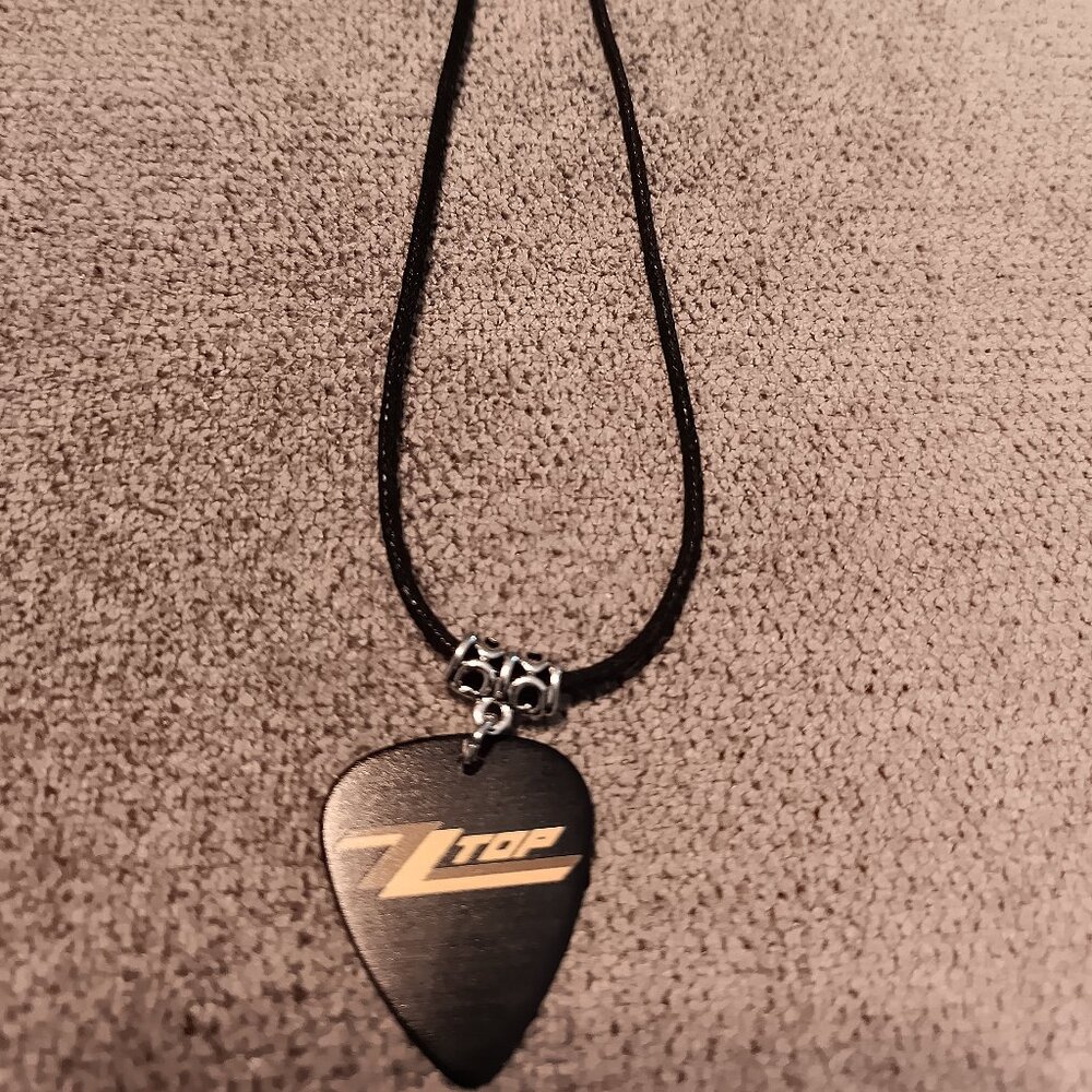 ZZ TOP GUITAR PICK NECKLACE